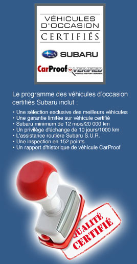 Subaru d'occasion à vendre chez Subaru Rive-Nord sur la Rive-Nord de Montréal Subaru occasion Rive-Nord - Subaru Rive-Nord
